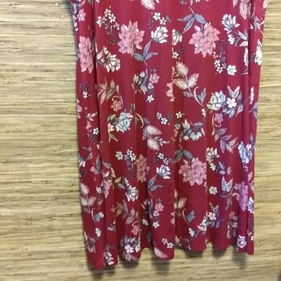 🌿 Jamie & Layla Burgundy-Grey Foliage Dress | Size 20P | Pre-Owned - Picture 5 of 9